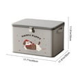 thumbnail image 3 of CuiLiyq Lockable Private Storage Bag with Zipper Cover, Storage Box with Cute Dog Pattern for Storing Toys and Clothing, for Women and Men Clothes Container, 17.7" x 11.8" x 11.8", Gray, 3 of 6