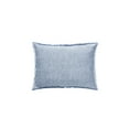 thumbnail image 6 of Chambray Blue Fringe Blue Linen Pillows 20" x 20" Down Alternative Insert Included, 6 of 12