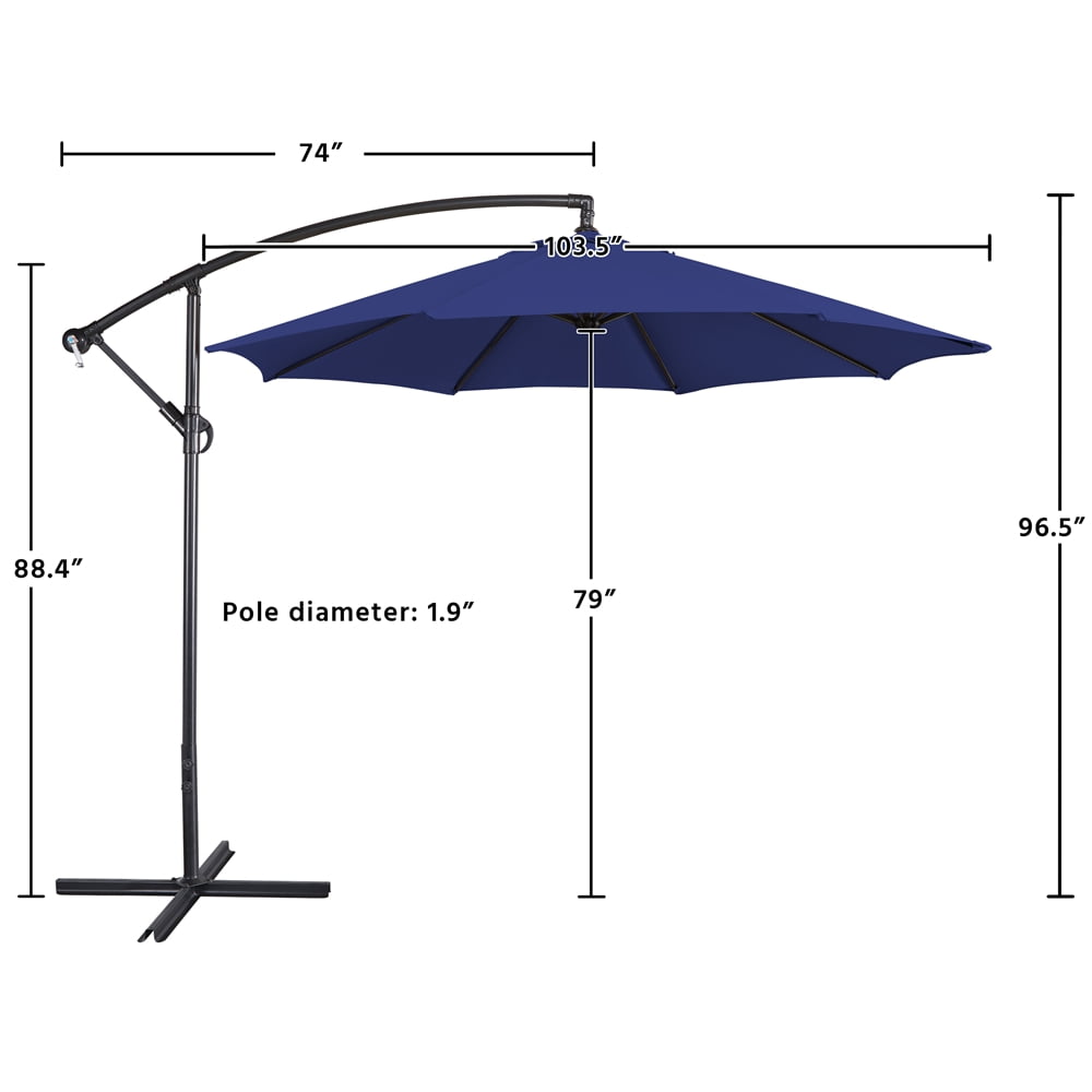 Buy Yaheetech 9 Ft Hanging Cantilever Patio Offset Umbrella with Crank