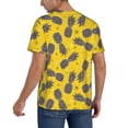 thumbnail image 2 of Zufioo Summer Pineapple Print Men's Baseball Short Sleeve, Moisture Wicking Button-Down Hip Hop Tee-X-Large, 2 of 7