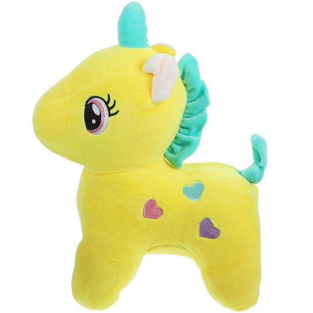 Unicorn Doll Throw Pillow for Comfort 1Pcs Plush Cotton Stuffed Toy Yellow