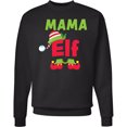 thumbnail image 2 of Inktastic Christmas Mama Elf Adult Sweatshirt, 2 of 4