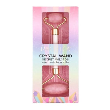 Crystal Wand Rose Quartz Facial Roller by Pacifica for Women - 1 Pc Roller