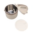 thumbnail image 4 of Lunch Container, Leakproof Easy To Clean Lightweight Insulated Bento Lunch Box Stainless Steel Liner  For Hot Food For Office Beige,Brown, 4 of 8