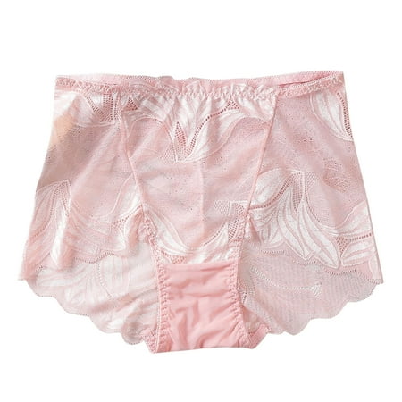 Xiaoxatg Sexy Panties for Women Large Size Lace Panties Feminine Mid Waist Breathable Seamless Lifting Briefs Women Boy Shorts Underwear plus Size Bulk