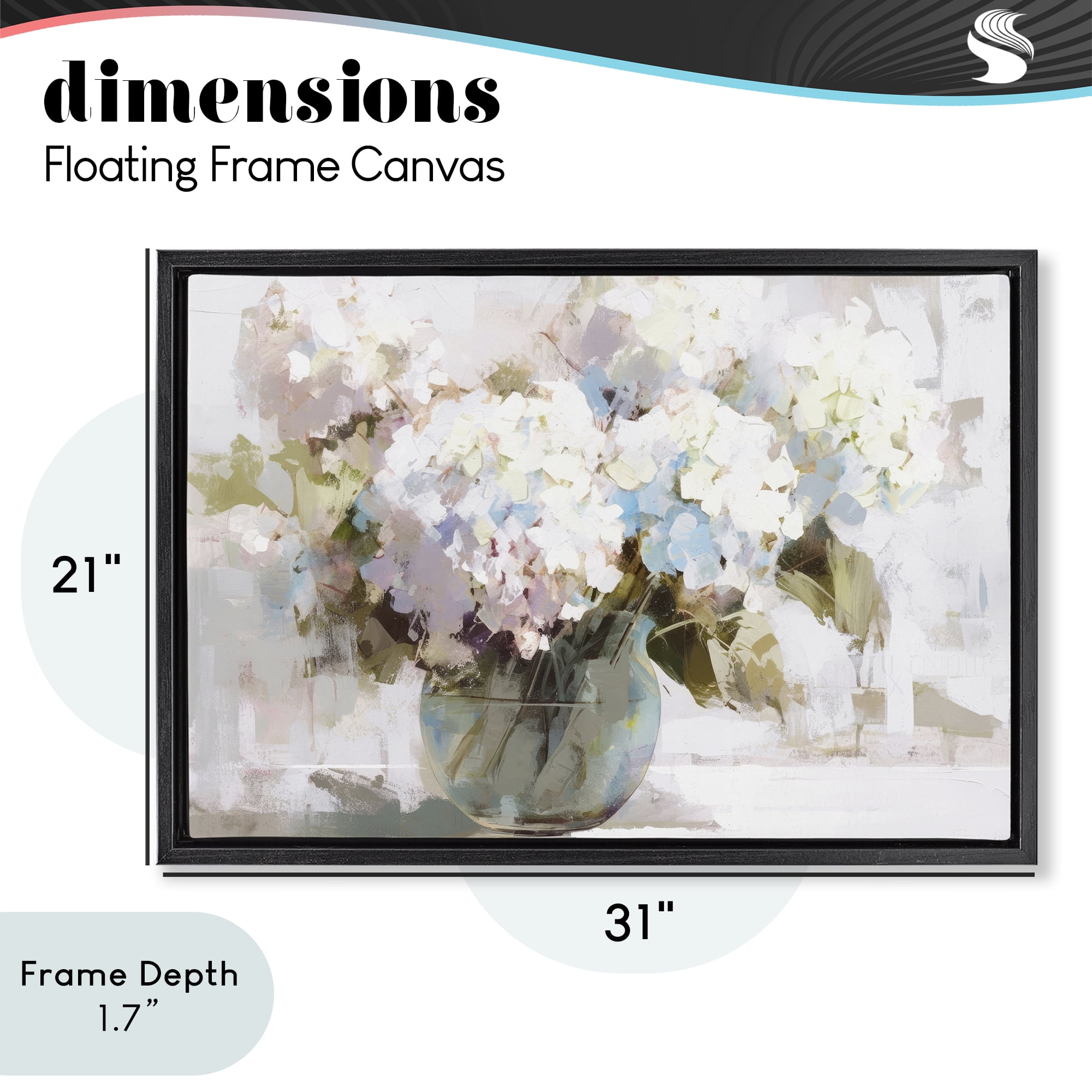Stupell Industries Blushing Bride Garden Flowers Black Framed Floater Canvas Wall Art, design by Tina LeCour