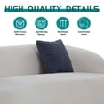 thumbnail image 2 of Kevinplus Curved Sofa with 2 Pillows Modern 3-Seater Back Upholstered Cloud Couch Boucle Couch for Living Room Apartment, 2 of 8