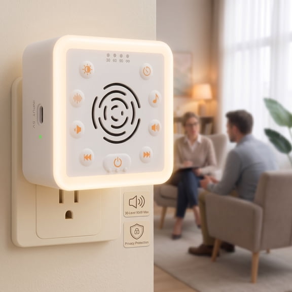 LEIKE Wall Plug in Noise Sound Machine for Office Privacy, Sunset Inspiration Sound Machine for Night Feeding, Sleep Machine with Light and 30 Non-Looping Sounds