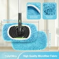 thumbnail image 4 of TidyBliss Reusable Microfiber Mop Pads 4 Pack Compatible with Sweeper (Blue), 4 of 9