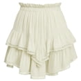 thumbnail image 3 of Flowy Skater Skirt with Ruffle Casual Tennis Skirt Solid Color Lace Comfort Stretch Waistband for Daily Wear Neon Skirt L, 3 of 3