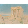 thumbnail image 2 of Henry Bacon 14x11 Gold Ornate Wood Frame and Double Matted Museum Art Print Titled - Temple of Nike Apteros, 2 of 4