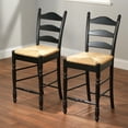 thumbnail image 2 of Ladder Back Rush Seat Counter Stools 24", Set of 2, Multiple Colors, 2 of 3