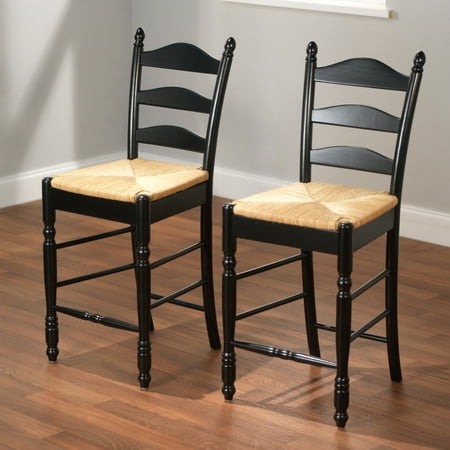 Ladder Back Rush Seat Counter Stools 24