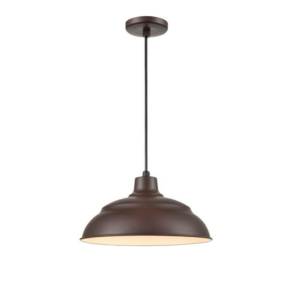 LEDRWHC14-ABR-Millennium Lighting-R Series - 11W 1 LED Pendant-8.25 Inches Tall and 14 Inches Wide-Architectural Bronze Finish    -Traditional