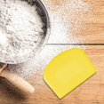 thumbnail image 3 of Dough Scraper Set, Flexible Bench Scraper Tool for Dough, Cake, Fondant, Icing and Baking Preparation(Yellow,11.8x9.3cm), 3 of 3