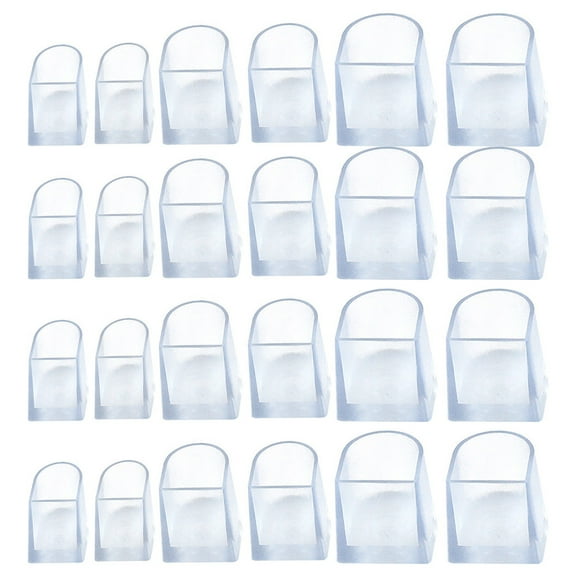 Hongchegh 12 Pairs Clear Heel Protectors - 3 Sizes - Perfect for Outdoor Events