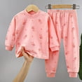 thumbnail image 2 of TAmten Toddler Baby Girl Fall Winter Clothes 2T 3T 4T 5T Outfits Long Sleeve Knitted Cotton Tops Pants Clothes Set Toddler Gift 3 6 12 18 24 Months Size 3-6 Months, 2 of 4