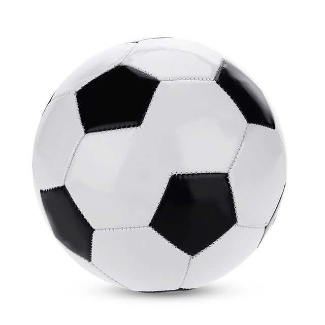 Balón de fútbol clásico blanco y negro, talla 4, estándar, para entrenamiento, fútbol, juguete escolar