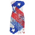 thumbnail image 5 of Summer Women's Bandeau Sleeveless Dress, Casual Independence Day Themed Printed Tank Dress with Lightweight Fabric, Perfect for BBQ Parties and Fireworks Nights,Wine S, 5 of 5