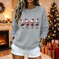 thumbnail image 6 of Yertdoel Christmas Sweatshirts for Women Fashion Print Round Neck Loose Pullover Top Fall Winter Holiday Comfy Casual Shirts, 6 of 7
