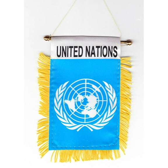 United Nations Window Hanging Flag