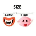 thumbnail image 3 of 4 Pieces Funny Dog Toy Lips. 1 Big Red Lip, 1 Pig Nose Teeth, 1 Dracula Teeth and 1 Teeth Ball Rubber for Pet Dog with Sound Squeaker Squeaky Toys for Small and Medium Dog, 3 of 5