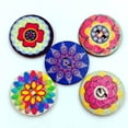 thumbnail image 4 of 100-pack wooden buttons kids buttons decorative buttons flatback rainbow buttons Colored Series, 4 of 7