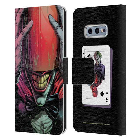 Head Case Designs Officially Licensed Batman DC Comics Three Jokers Red Hood Leather Book Wallet Case Cover Compatible with Samsung Galaxy S10e