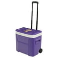 University of LSU Tigers 28 QT Laguna Soft Top Wheeled Cooler by Igloo, Purple