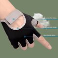 thumbnail image 4 of CSChome Stretch Fabric Sports Gloves Half Finger Workout Fastener Soft High Elastic Shock-Absorbing Breathable Cycling, 4 of 7