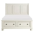 thumbnail image 4 of Classy White 3pc Bedroom Platform King Bed w Drawers Chest Nightstand Set Wooden Furniture Set, 4 of 7