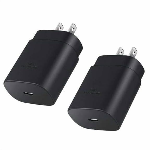 USB C Charger Block,25W USBC Super Fast Charging Adapter for Samsung Galaxy S25 S24 Ultra S23 S22 S21 S20 Note20 / iPhone 17 16 15 14 13 Pro Max,Type C Wall Charger Plug,2 Pack