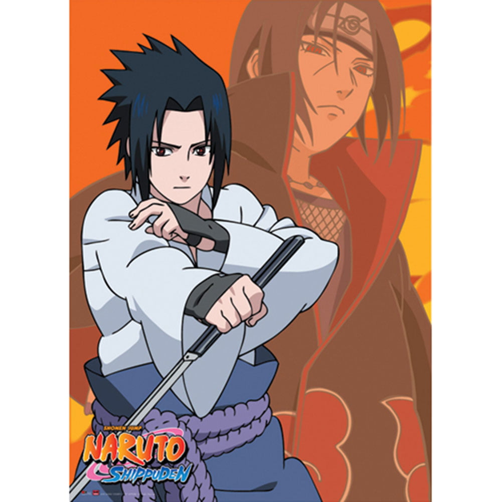 B3858 Naruto Uchiha Sasuke Itachi anime manga Wallscroll Stoffposter 25x35cm 