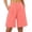 Z-Pink46, variant on JIAYUE Women's Shorts Casual Summer Dressy Elastic High Waisted Loose Knee-Length Solid Color Beach With Pockets Trendy Female Bottoms
