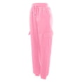thumbnail image 4 of Womens Sweat Pants Clearance Cargo Teens Joggers Sweatpants Grey Active Drawstring Sweatpants Jogger Sweat Pants for Women Ladies Straight Leg Pink M, 4 of 5