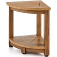thumbnail image 1 of VEVOR Corner Shower Bench, 16.5" Height 12.8" Radius, Faux Wood Grain Polystyrene, 1 of 9