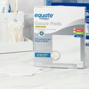 Equate Antibacterial Gauze Pads, 4 in x 4 in, 20 Count
