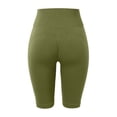 thumbnail image 4 of IWRICH Body Sculpt Biker Shorts Compression Leggings for Women Sports Support High Waist Workout Lifting Fitness Short Pants Army Green XL, 4 of 5