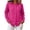 (New6)Hot Pink, variant on ThriftyPlait Button Up Shirt For Women Casual Cotton Textured Long Sleeve Tunic Tops Trendy Loose Fit Comfy Vacation Daily Wear Tops