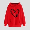 thumbnail image 2 of FamilyThread Womens Pullover Hoodie Comfortable Long Sleeve Sweatshirts Heart Casual Loose Tops Kangaroo Pocket Shirts, 2 of 3
