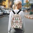 thumbnail image 7 of FORMRS Mini Backpack Purse for Women Quilted Travel Daypack Casual Shoulder Bag, Green Nordic Christmas House, 7 of 7