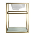 thumbnail image 3 of Pierre 24 Single, Open Shelf, Gold Metal Frame Bathroom Vanity, 3 of 12