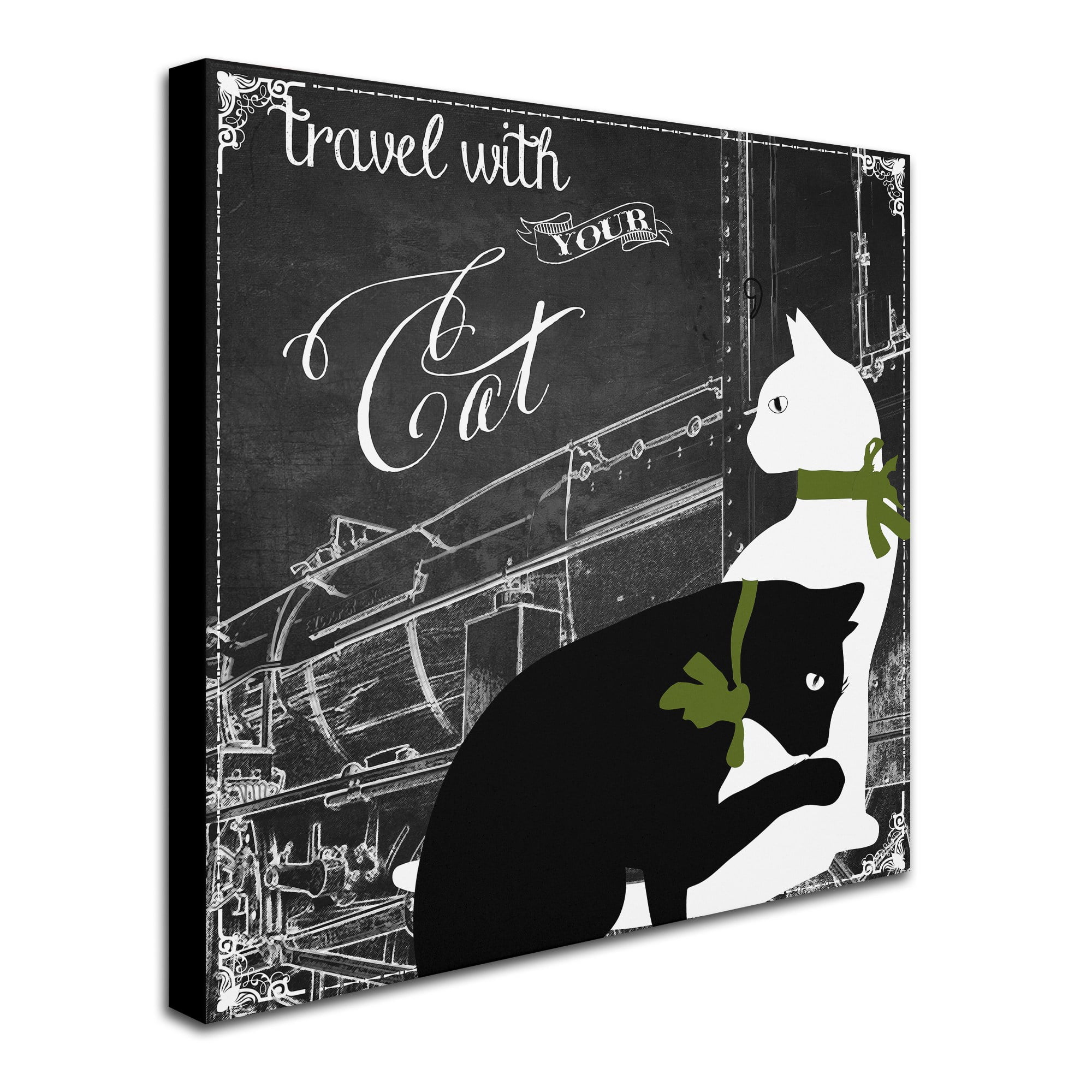Trademark Fine Art "Travel With Your Cat" Canvas Art by Color Bakery