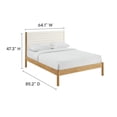 thumbnail image 3 of Olea Queen Platform Bed in Feather Oak, 3 of 9