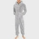 thumbnail image 1 of Pijama de una pieza con capucha y cremallera para hombre de Augper, cálido y polar, suave, para adultos, para invierno, 1 of 7