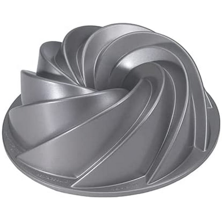 9X9 Inch Cast Aluminum Swirl Bundt Pan Unique Spiral Bundt Pan Non Stick  Pound Cake Pans Baking Mold for Oven 0027