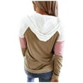 thumbnail image 4 of Tops for Women Trendy Ladies Polyester Shirts Turtleneck Ladies Women's Long Sleeve Athletic Shirt Thermal Layer Shirt Women Long Sleeved V Neck Pretty Clothes Corduroy Tops T Patch Khaki 2XL, 4 of 7
