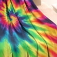 thumbnail image 3 of Rainbow Tie Dye Mandala Pattern Blanket,Comfortable Soft Flannel Throw Blanket,All Season,Warm Lightweight Blankets for Sofa Bed Couch Living Room Chair,30"x40", 3 of 4