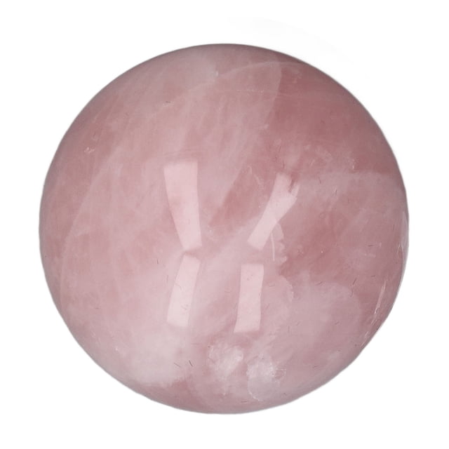 Bola De Adivinación, Bola De Cuarzo Rosa Natural Pulida Con Base Transparente Para Actuación De Mago