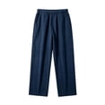 thumbnail image 4 of Smsaxvxz Men's Baggy Sweatpants Fashion Wide Leg Drawstring Sweat Pants Casual Joggers with Pockets Navy 2XL, 4 of 6